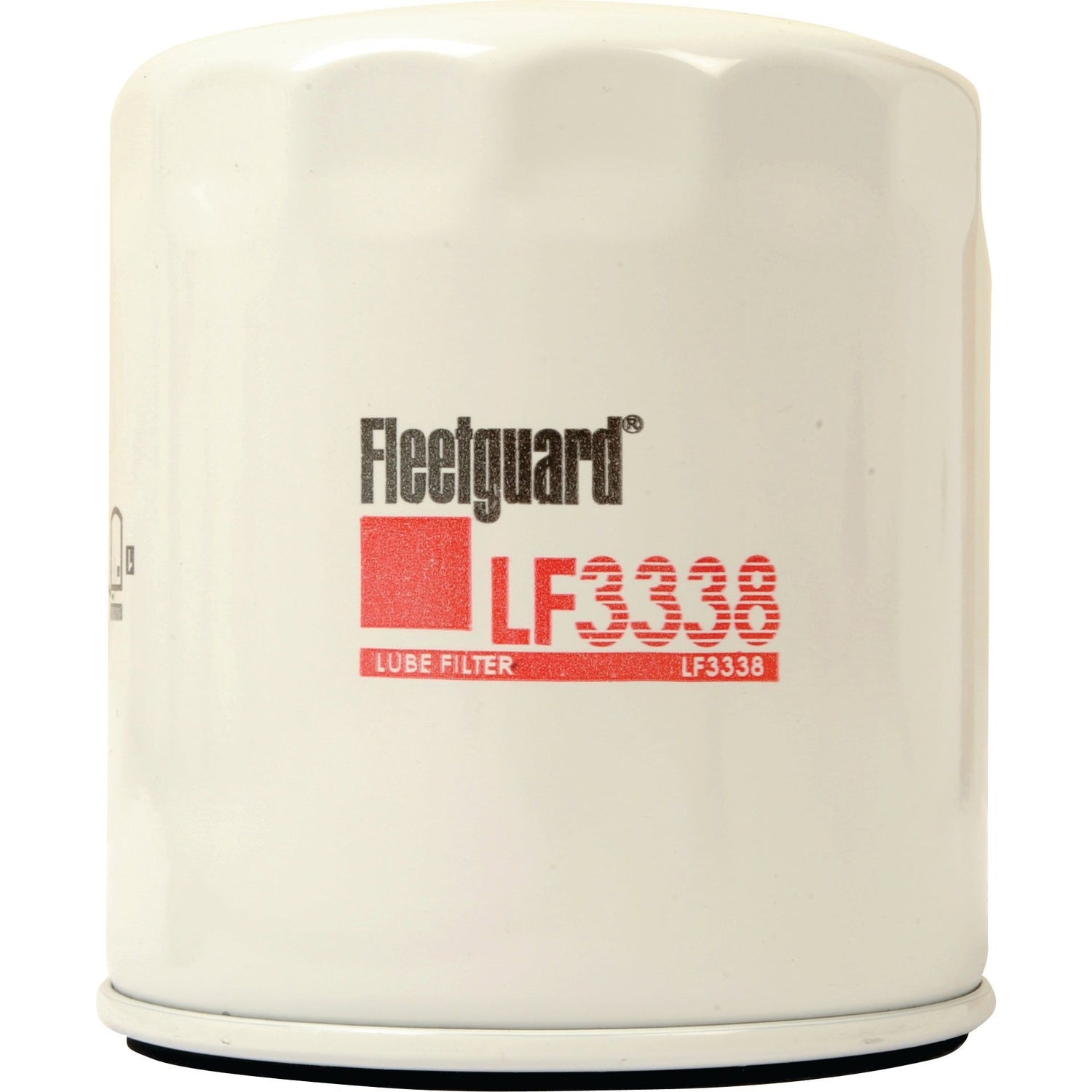 The Sparex Oil Filter - Spin On - LF3338 (Sparex Part No. S.76991), a white cylindrical lube filter with the model number printed in red, features a 3/4 - 16 UNF-2B thread size.