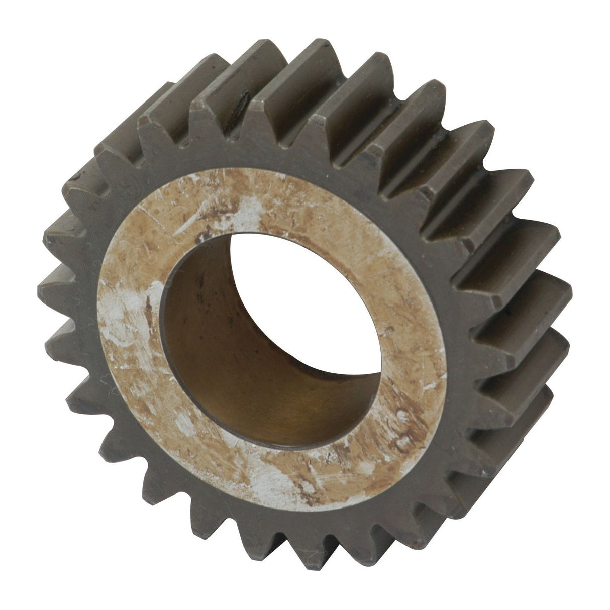 A close-up view of a metallic gear with visible teeth and a central hole, labeled as Sparex Part No.S.7741. The Planetary Gear by Sparex shows signs of wear and some discoloration.