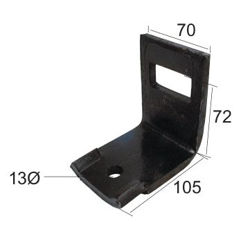 S Tine Clamp without helper 45x12mm Suitable for 60x60
 - S.77763 - Farming Parts