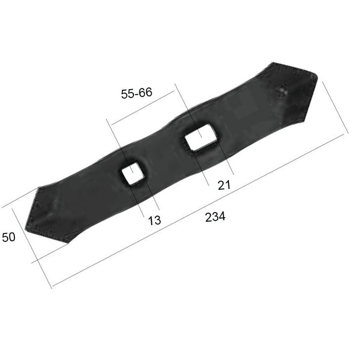 Reversible point 235x40x16mm Hole centres mm
 - S.77776 - Farming Parts