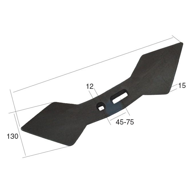 Reversible double heart point 440x135x15mm Hole centres 45/75mm
 - S.77827 - Farming Parts