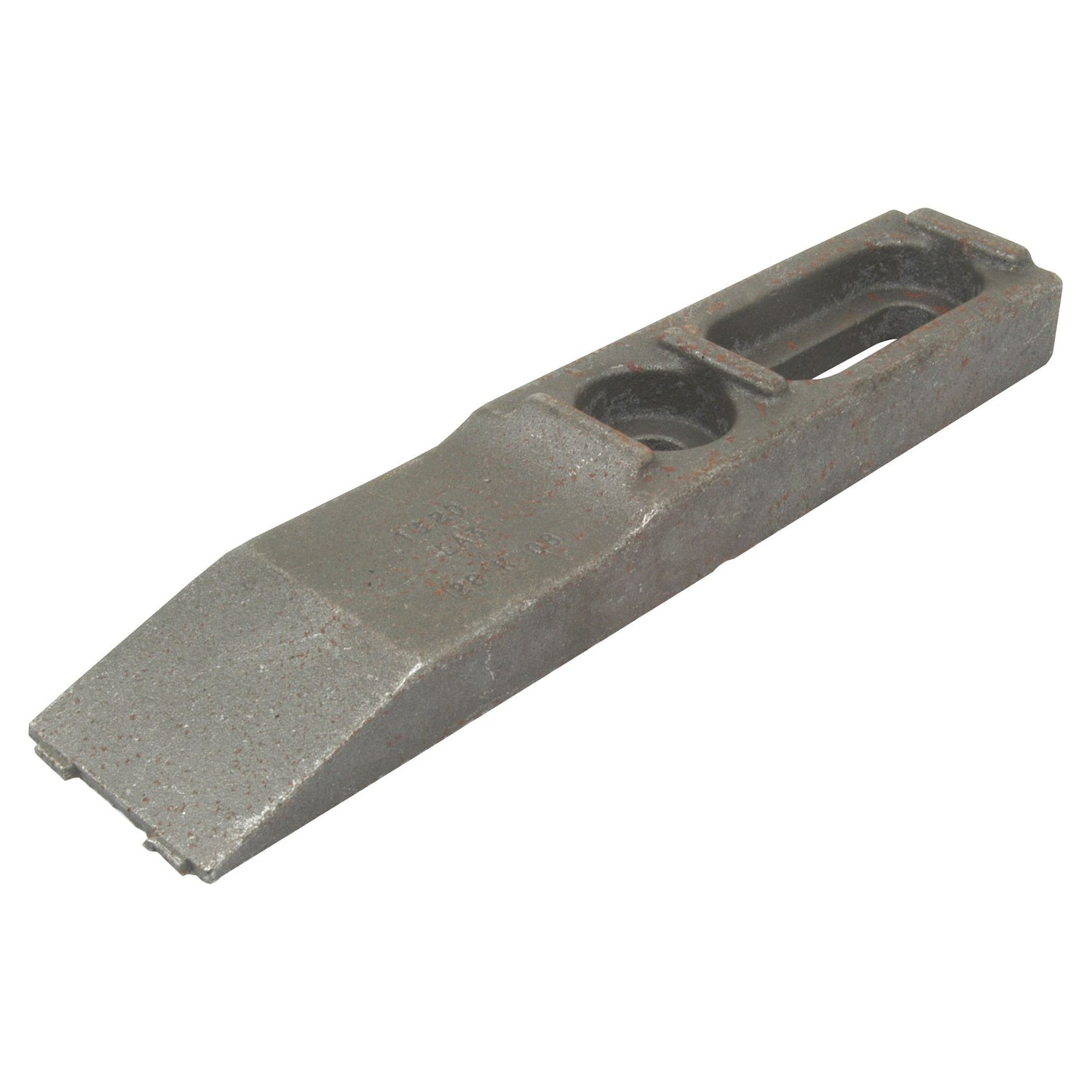 A metallic, wedge-shaped industrial tool with sharp edges and two holes in the upper section, designed as a Sparex Subsoil Point (Sparex Part No. S.78082) to fit Kverneland 217001320.