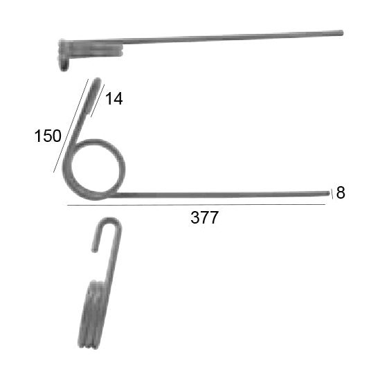 Front Facing Following Tine replacment for KRM
 - S.78132 - Farming Parts