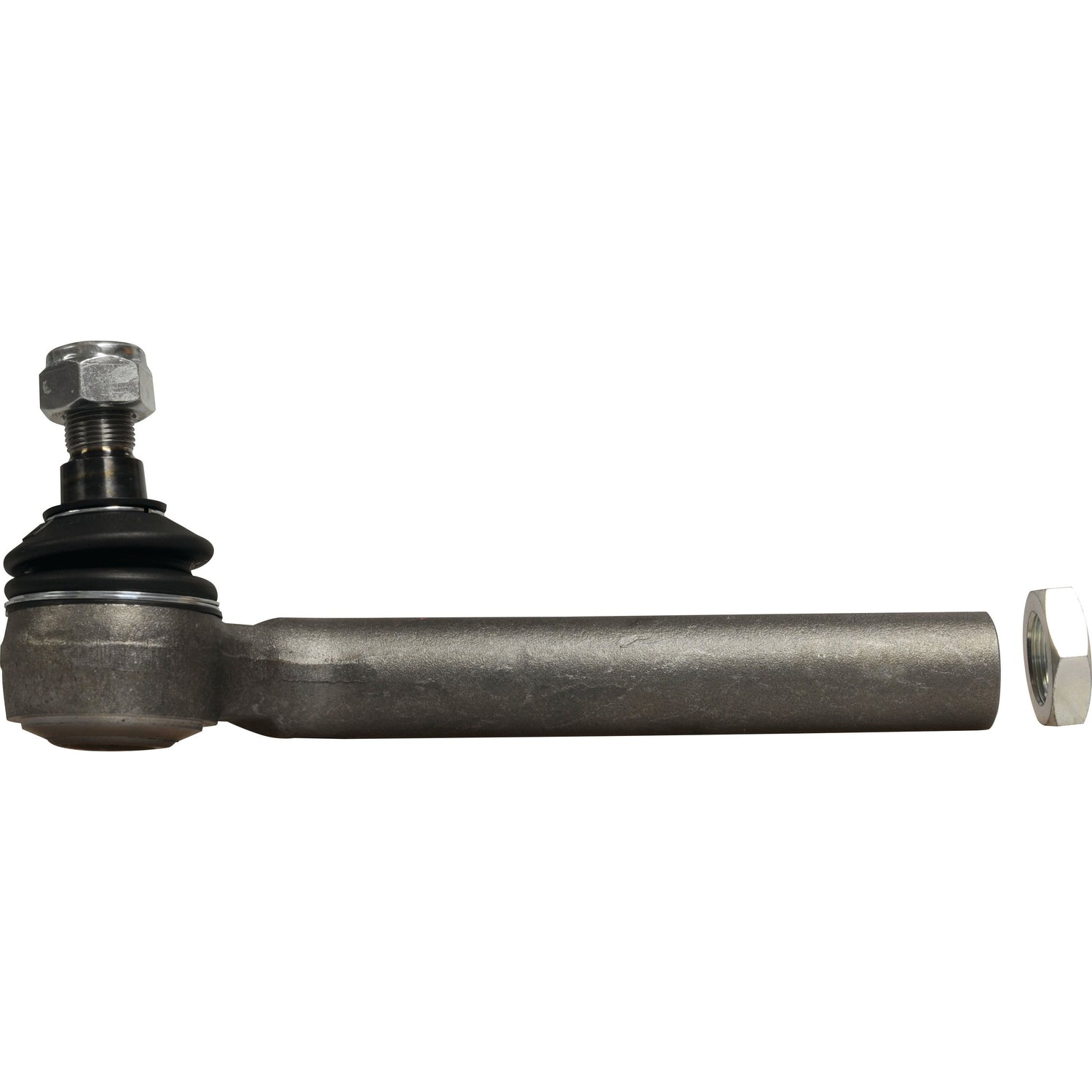 The Sparex Track Rod, measuring 256mm in length (S.7818), features a metal construction with a right-hand inner side thread and a female threaded bolt and nut, designed for use in the steering mechanism of a vehicle.