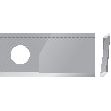 Mower Blade - Twisted blade, top edge sharp & parallel -  106 x 49x4mm - Hole⌀19mm  - LH -  Replacement for Fella
 - S.78403 - Farming Parts