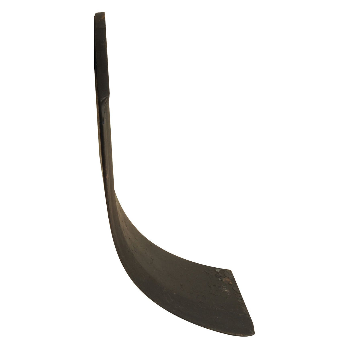 A single dark Rotavator Blade Curved RH 60x6mm with a curved edge and angled tip, standing upright against a white background, reminiscent of the precision found in Sparex tools, specifically designed as a replacement for Perugini (Concept-Ransome).