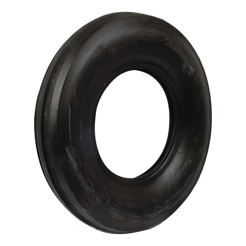 A black, round, rubber tire with a smooth surface, viewed from the side, featuring a TR87 Angled Valve and fitting a tyre size of 4.00 with a 4PR Inner Tube compatible with the Sparex Tyre only, 4.00 - 8, 4PR - S.78905.