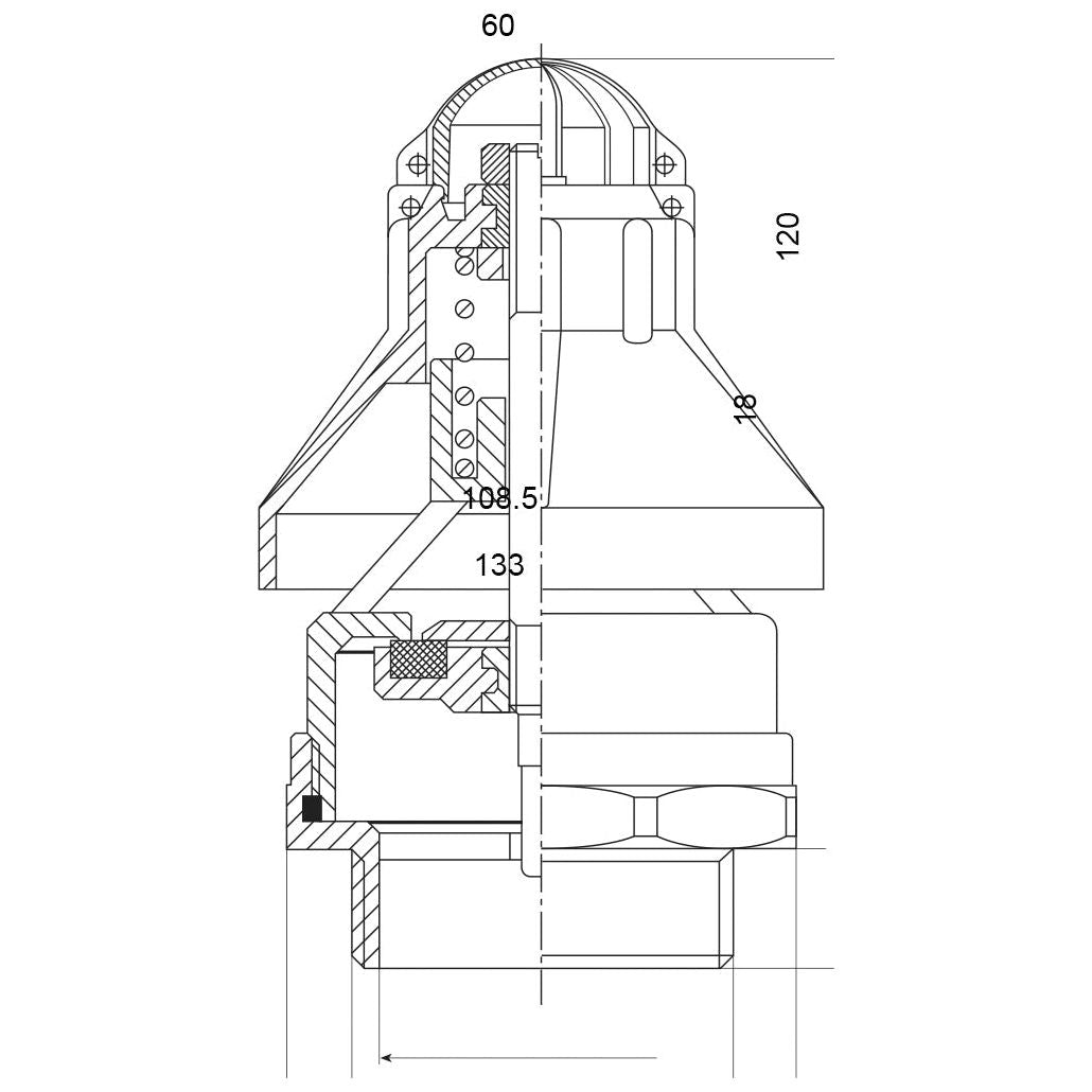 Glass Level Indicator 4'' - S.79299 - Farming Parts