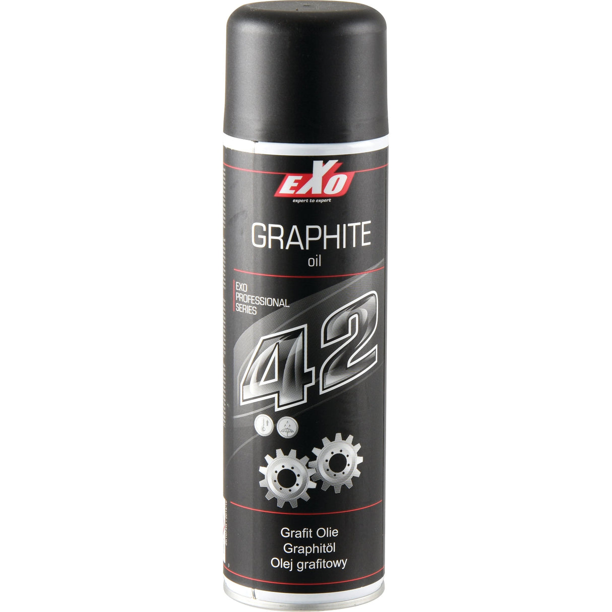 EXO 42 Graphite Oil - Aerosol 500ml
- S.81300 - Farming Parts