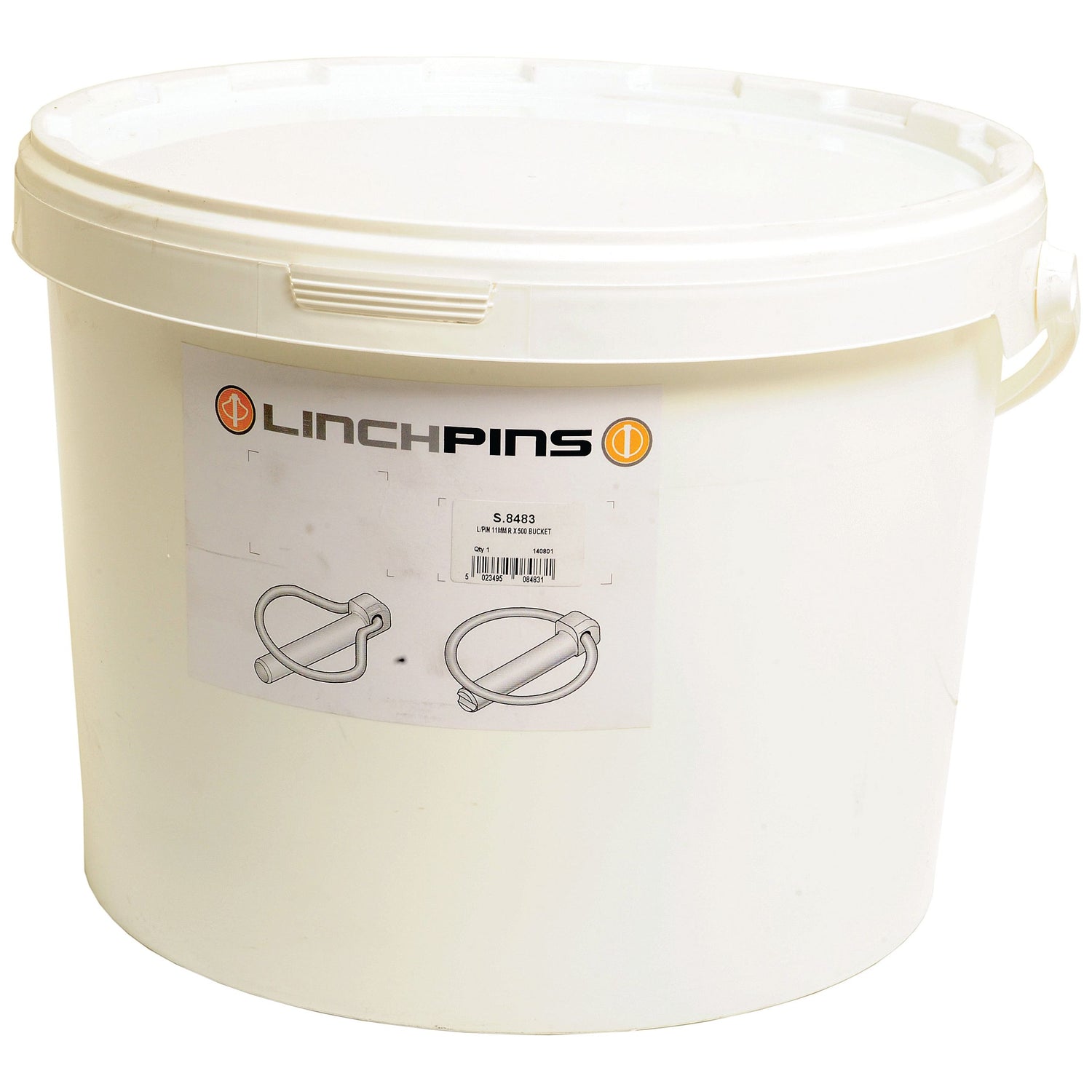 Round Linch Pin, Pin⌀11mm x 44.5mm (500 pcs. Large Bucket)
 - S.8483 - Farming Parts
