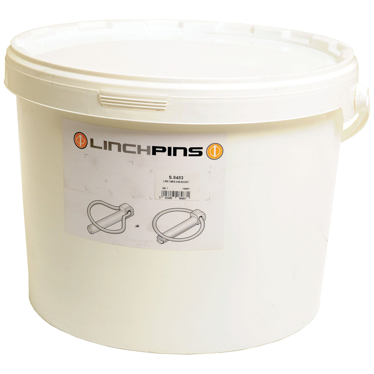 Round Linch Pin, Pin⌀11mm x 44.5mm (500 pcs. Large Bucket)
 - S.8483 - Farming Parts
