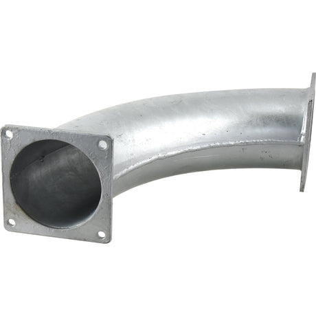 90Â° Pipe with Square Flange 6'' (150mm) (Galvanised) - S.136702 - Farming Parts