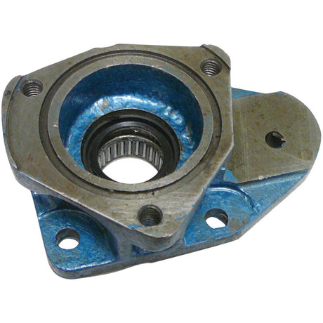 Close-up of the Sparex Adaptor (Sparex Part No. S.61625), a blue metallic mechanical part with a visible bearing in the center and multiple holes for fastening, typically found in a Steering Box Assembly.
