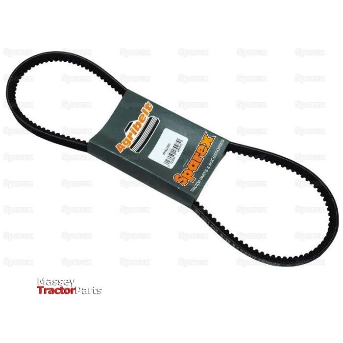 A black V Belt - D Section - Belt No. D270 from Sparex (Part No.S.19056), packaged with a barcode label in the center. The Massey Tractor Parts logo is visible at the bottom left of the image.