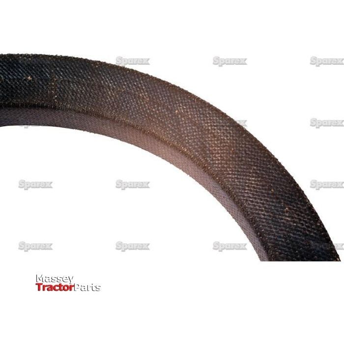 Close-up of a textured black Tractor Drive Wheel Lining against a white background, with the logos "Sparex" and "Massey Tractor Parts" in the background. For added efficiency, consider integrating the reliable Sparex SPB2840 Wedge Belt (Sparex Part No. S.22030) into your tractor's system.
