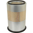 A Sparex cylindrical metal air filter, model AF25498 (Sparex Part No. S.76406), featuring perforated holes around the middle section, compatible with Ford/New Holland equipment.