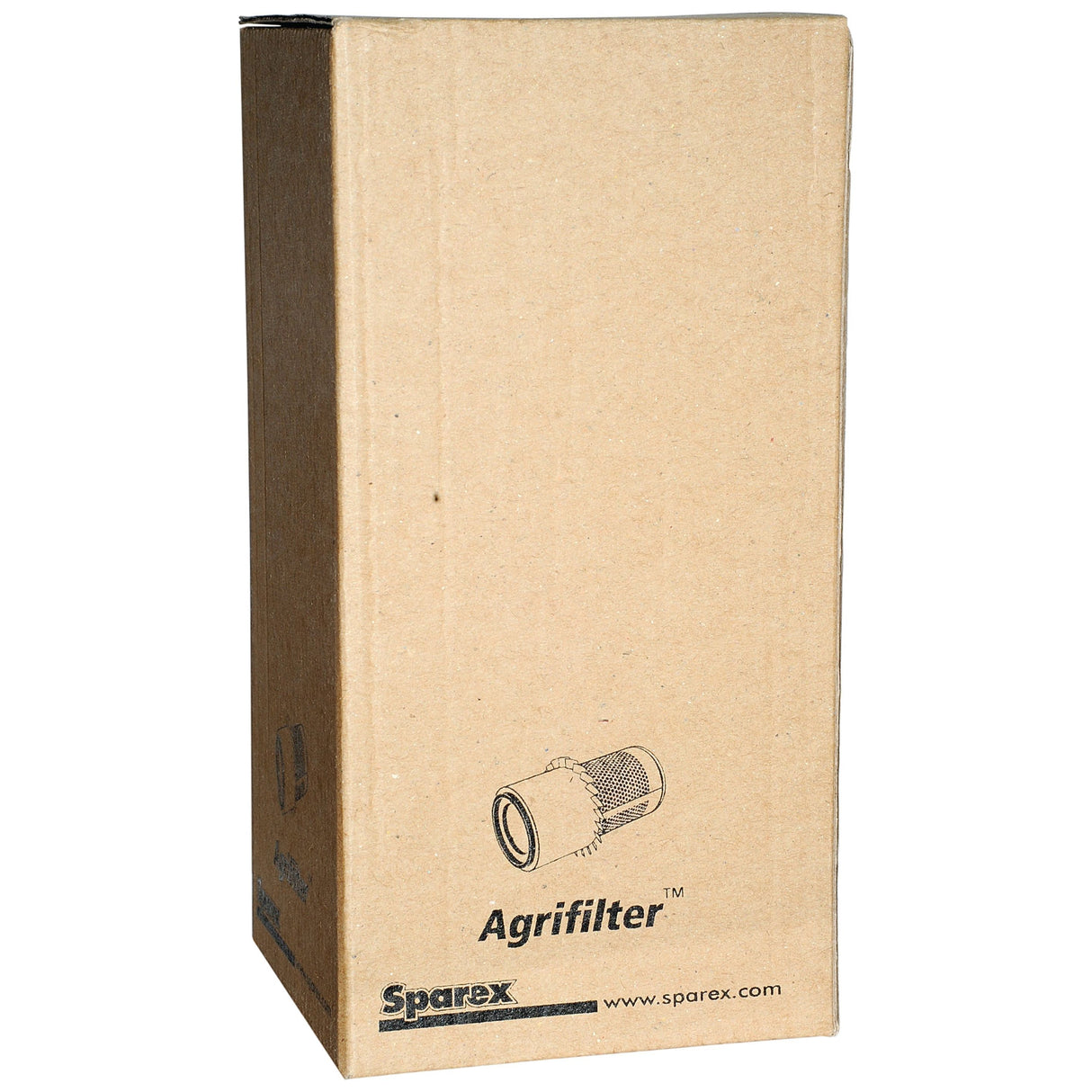 A brown cardboard box displaying the Sparex logo, an image of an air filter for tractor models, and the Sparex website URL, featuring the Air Filter - Outer with Sparex Part No.S.76891.