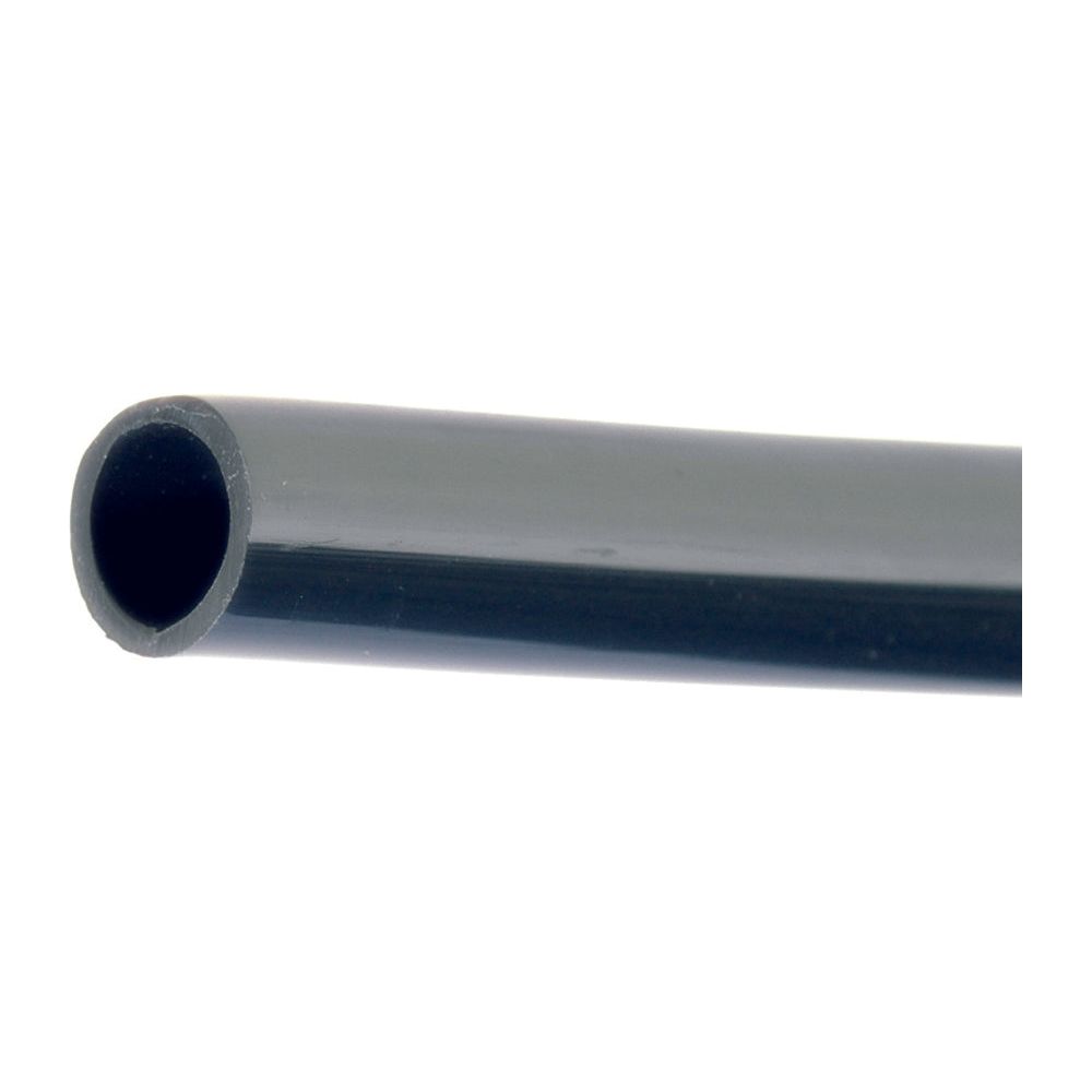 Close-up view of an Air Line Pipe (25m) by Sparex, part number S.35701, featuring a black cylindrical design with a smooth surface and hollow interior, resembling an OEM component.