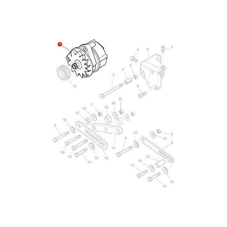 Alternator 80amp - 4287013M3 - Massey Tractor Parts