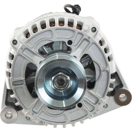 The Alternator (Mahle) - 12V, 200 Amps by Sparex, featuring visible copper coils and a central Pulley type PV x 10, is designed for Case IH machinery.