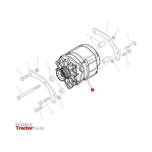Massey Ferguson Alternator 120amp - 4279541M93 - 3909794M1 | OEM | Massey Ferguson parts | Alternators & Components-Massey Ferguson-
