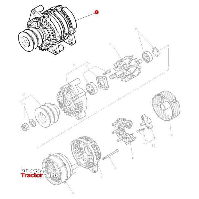 Massey Ferguson Alternator 120amp - 3788017M92 | OEM | Massey Ferguson parts | Alternators & Components-Massey Ferguson-Alternator Complete Units,Alternators & Components,Engine Electrics and Instruments,Farming Parts,Lighting & Electrical Accessories,Tractor Parts