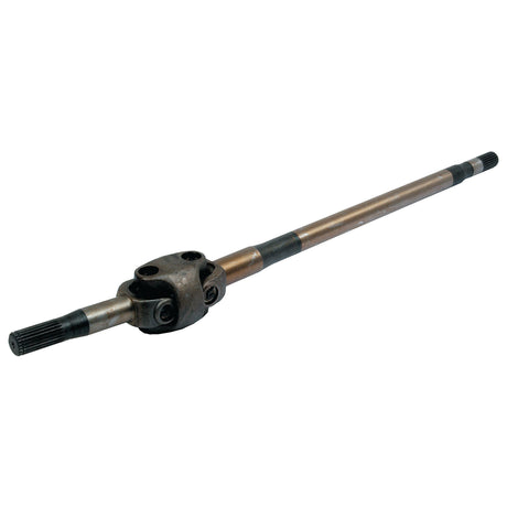 A Sparex Axle Shaft Assembly, Part No. S.7738, featuring splined ends and a central joint connector, suitable for Ford / New Holland applications, is displayed against a white background.