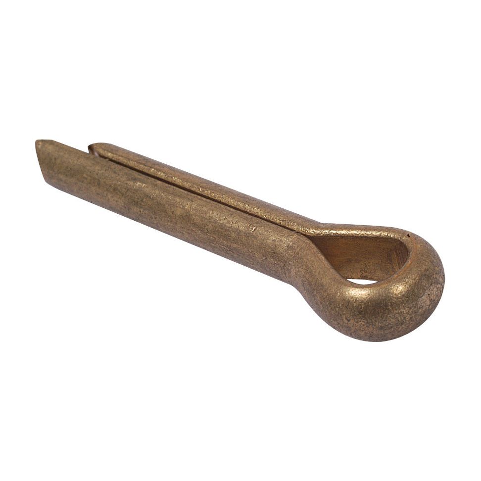 A brass cotter pin, bronze in appearance, with a looped end and split prongs on the opposite side. It is branded under Sparex as part number S.4449 and measures 4mm in diameter by 32mm in length.