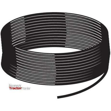 A twisted black coil of Battery Cable (35mm²) - S.5972 by Sparex, with the Massey Tractor Parts logo in the bottom left corner.