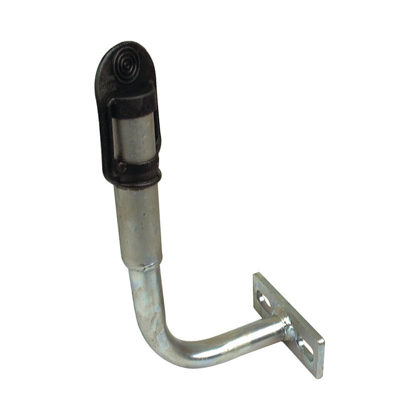 The Beacon Bracket (RH & LH) - S.14623 by Sparex is a metal plumbing pipe featuring an L-shaped bend and a mounting plate at one end, suitable for various models.