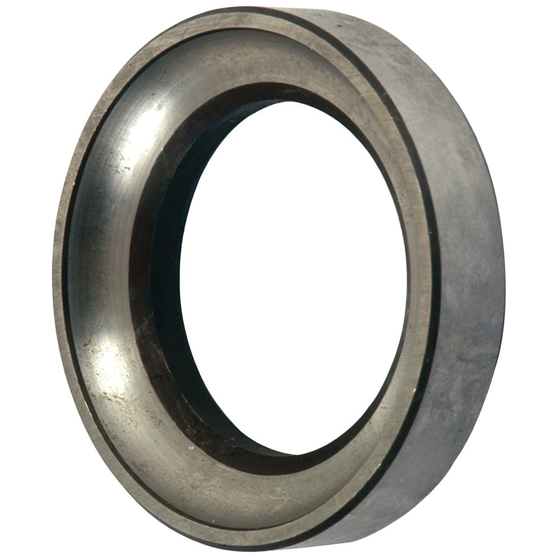 Close-up image of the Sparex Taper Roller Bearing Outer Cup (1850527M91) | Sparex Part No.S.41873, featuring a smooth outer edge and a hollow center.