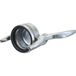 A Sparex Blanking Plug - Female - 5'' (133mm) (Galvanised), identifiable by its sleek, metal construction and functional design, is typically used in various applications for sealing or capping pipe ends.