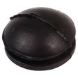 Close-up of a black, round rubber Blind Grommet Ø1/4'' x 1/16'' Groove | Sparex Part No. S.11341, resembling a closed blind grommet by Sparex.