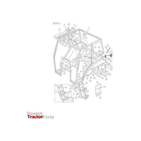 Massey Ferguson Bolt M8x19 Cup HD - 3476101M1 | OEM | Massey Ferguson parts | Cab Interior-Massey Ferguson-Bolts,Bolts & Set Screws,Cab Mounts,Cabin & Body Panels,Farming Parts,Metric,Nuts,Screws & Fasteners,Towing & Fasteners,Tractor Body,Tractor Parts,UNC,UNF