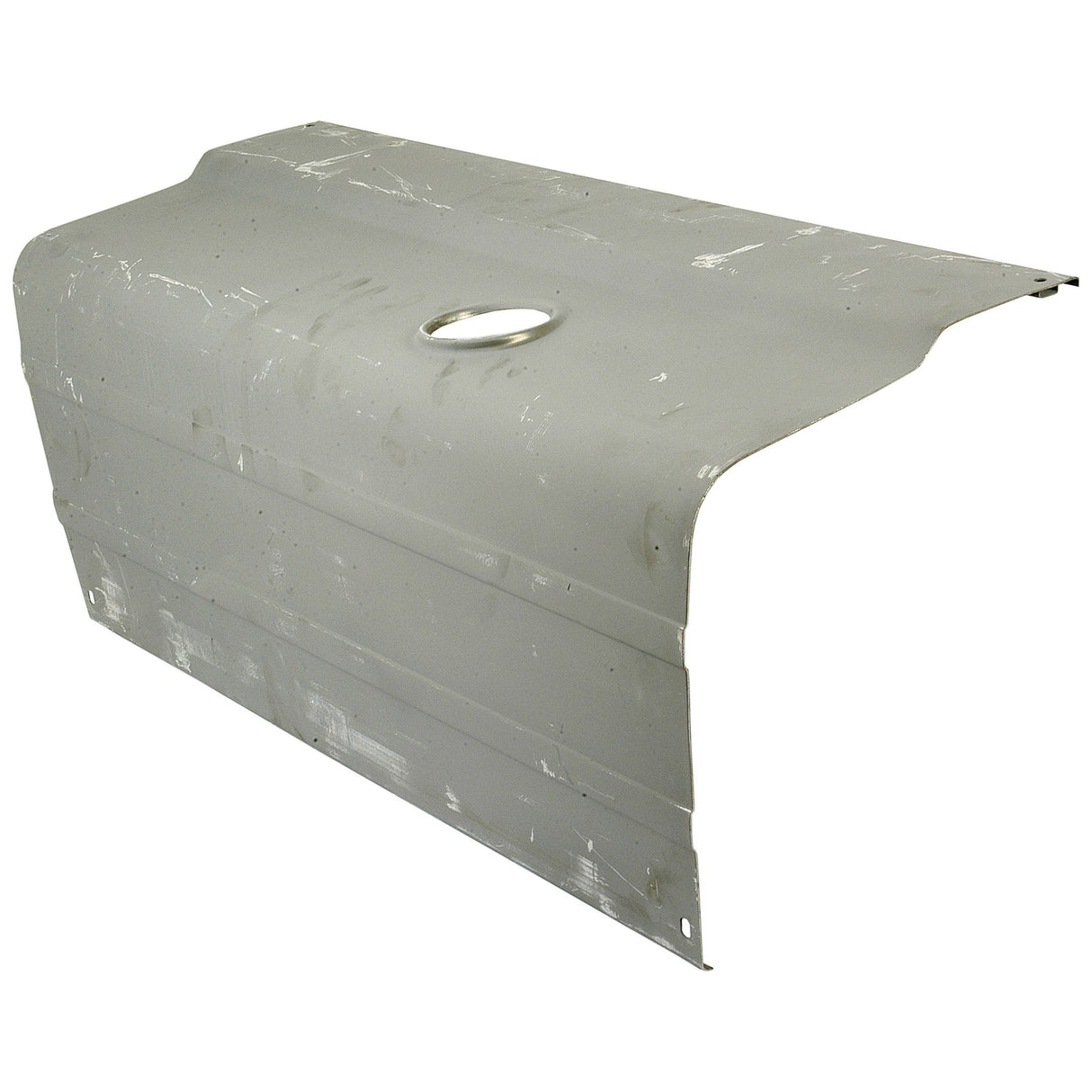 A large, flat, gray metal sheet with a circular hole near one edge, likely the Bonnet - LH (Sparex Part No. S.60428), a component of a larger Ford / New Holland structure from the brand Sparex.