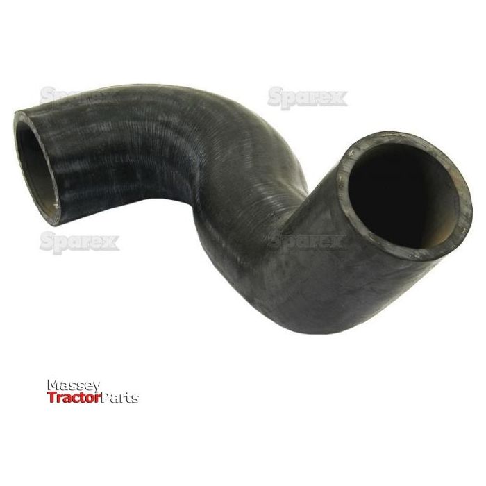 A curved black rubber hose, likely a replacement part, is displayed on a white background. It appears to be for tractor use and is branded with Sparex. The product name reads "Bottom Hose" with an inner diameter of 49.2mm on the smaller end and 56.7mm on the bigger end (Sparex Part No.S.41836).