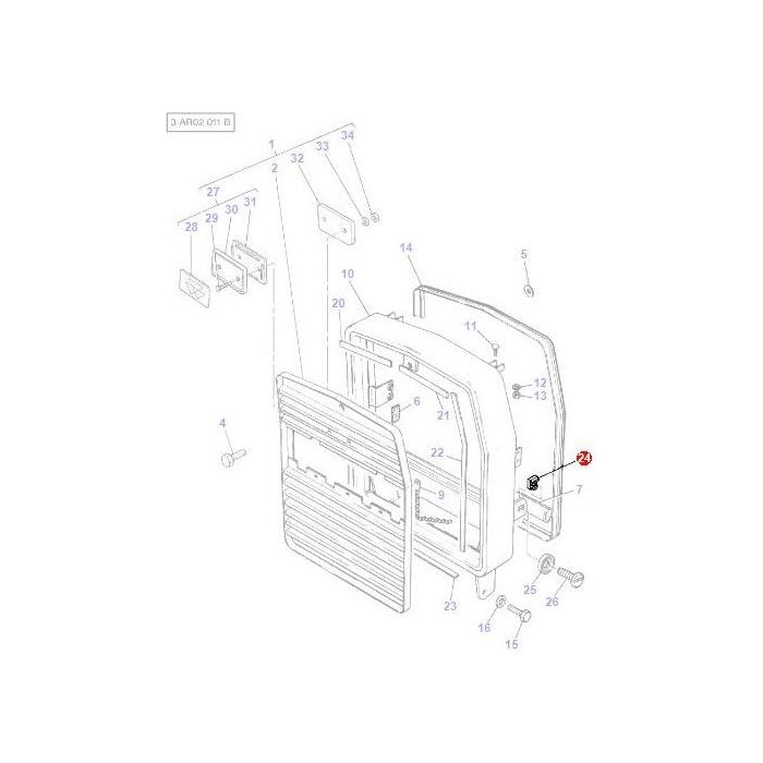 Box Nut - 3698947M1 - Massey Tractor Parts