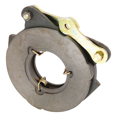 The Brake Actuator (Sparex Part No. S.38274) from Sparex is a mechanical clutch release bearing assembly featuring a circular metal housing and a lever arm, complete with visible springs and fastening points, designed to meet Renault standards.
