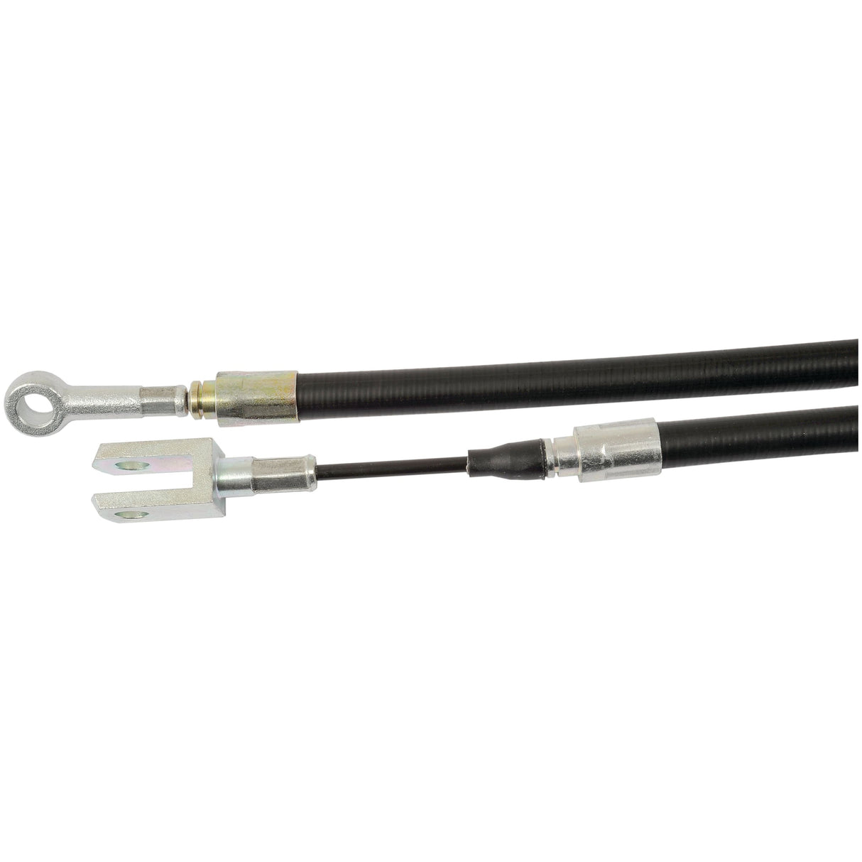 A close-up image of two flexible brake cables with metal connectors at their ends, typically used in mechanical linkages or control systems, especially in equipment branded by Sparex such as the Brake Cable (Part No. S.37291), featuring a length of 1009mm and an outer cable length of 580mm.