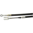 Close-up of two automotive cables from Sparex, featuring the Brake Cable (Sparex Part No. S.37291) with a length of 1009mm and an outer cable length of 580mm—one end having a looped fitting and the other a forked fitting.