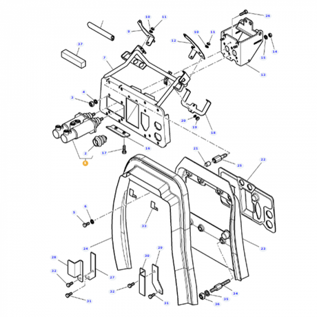 Brake Cylinder - 4270191M1 - Massey Tractor Parts