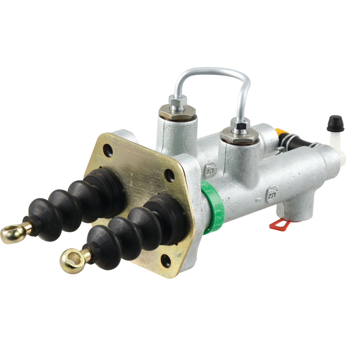 The Sparex Brake Master Cylinder (Part No. S.143037) features two black rubber boots and a metallic mounting plate on one end, making it compatible with Case IH / International Harvester equipment.