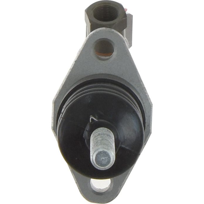 Close-up of the Brake Master Cylinder (Sparex Part No. S.37384), a cylindrical metal and plastic component with a threaded tip and mounting holes, likely designed for industrial or automotive use like the Steyr 8045 series.