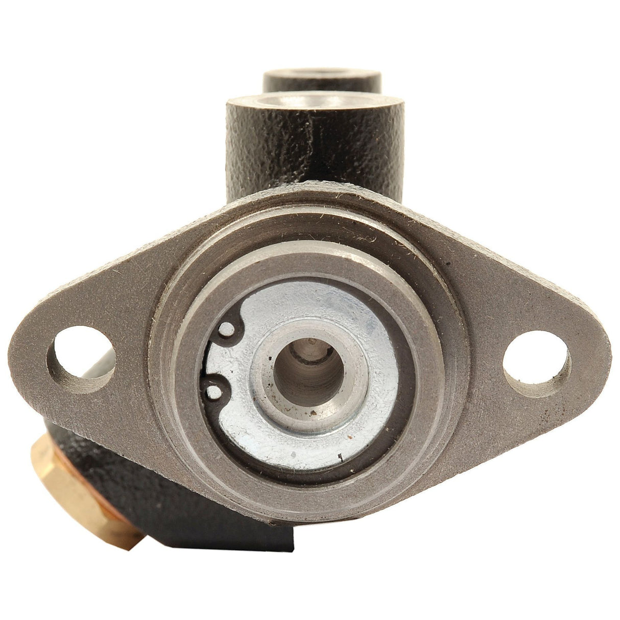 Close-up view of the Brake Master Cylinder from Sparex, Part No. S.37648, featuring a central circular opening and two mounting holes on the flange.