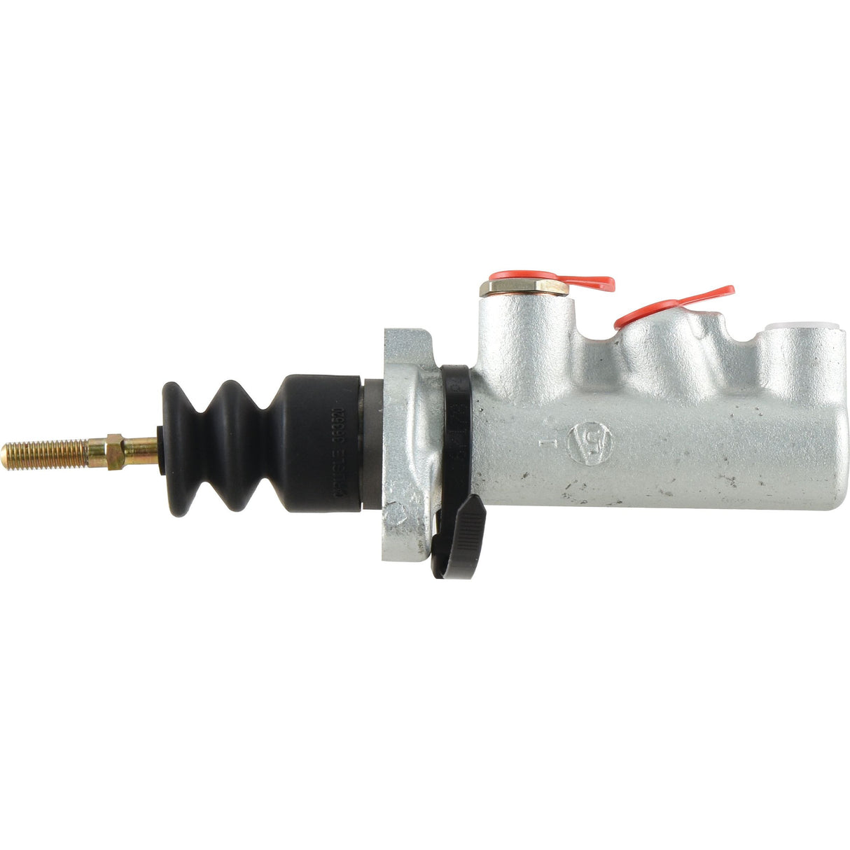 The Sparex Brake Master Cylinder (Part No. S.37652) is a metal automotive hydraulic clutch master cylinder featuring a black rubber boot and two fluid ports, specifically designed to control the clutch in Massey Ferguson 240S models.