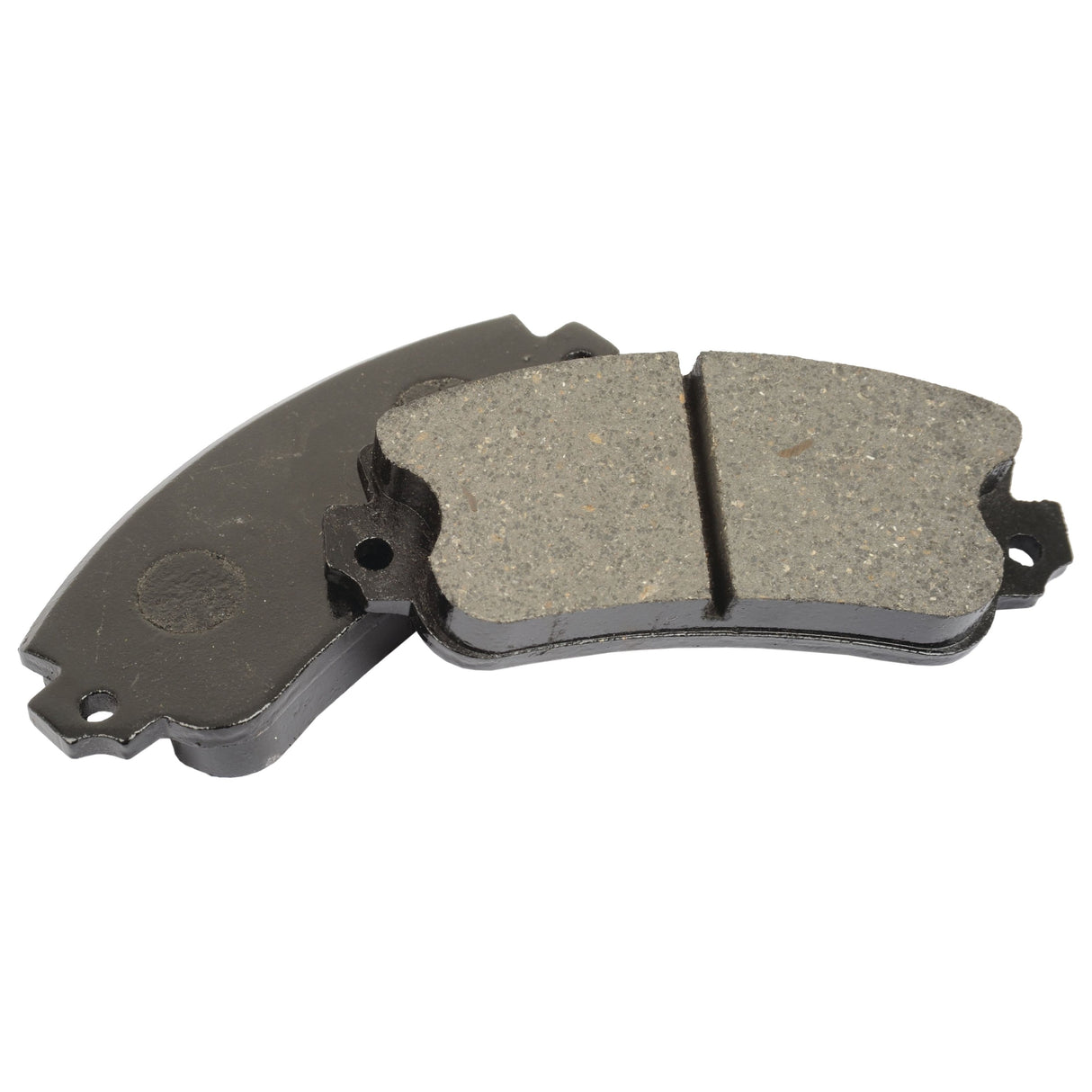 A pair of Sparex Brake Pads (Sparex Part No. S.102721), one facing up revealing the friction material and the other facing down, are isolated on a white background. The overall width and height are clearly defined, making them suitable for Merlo vehicles.
