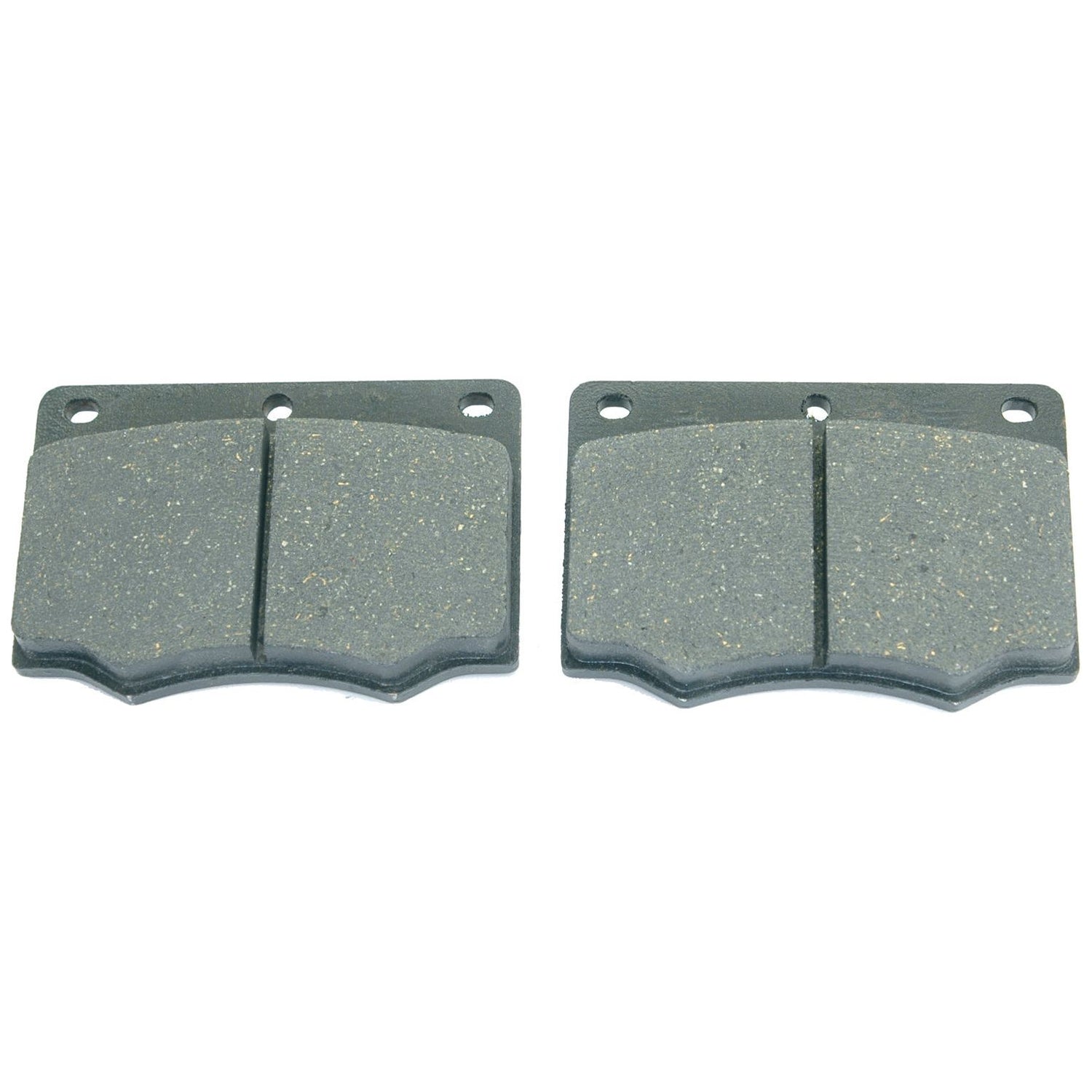 Two rectangular automotive brake pads with fastening holes, displayed side by side, and compatible with Deutz-Fahr vehicles. Product: Brake Pad Set | Sparex Part No. S.58652 by Sparex.