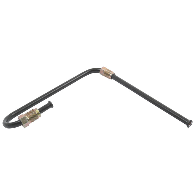 A bent black metal tube with connectors on both ends, ideal for Zetor's drum & disc brake applications. This is the Brake Pipe (Sparex Part No. S.64789) from Sparex.