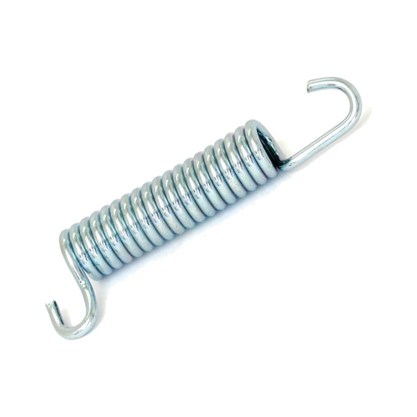 A Brake Shoe Return Spring (Sparex Part No. S.66171) by Sparex, featuring coiled metal construction with hooks on both ends, designed for use in a Ford New Holland Spring Drum Brake system, isolated on a white background.