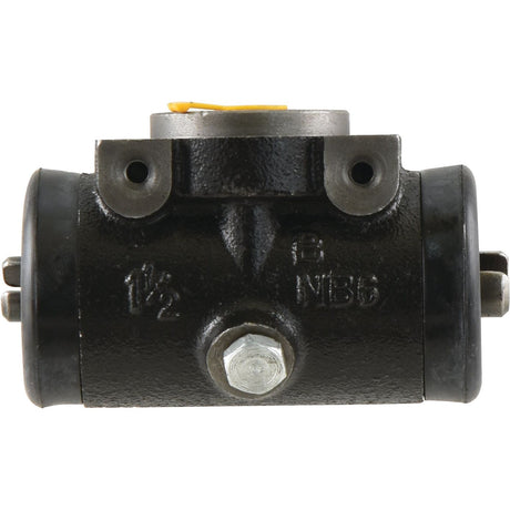 A brake slave cylinder branded Sparex, part number S.38237, with markings "1/2" and "N85" on its surface, featuring threaded ports on both sides and a central bolt, resembling components found in vintage Case IH machinery.